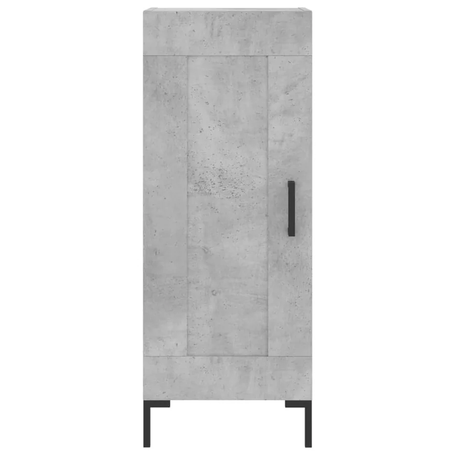 Buffet haut Gris béton 34,5x34x180 cm Bois d'ingénierie - 8