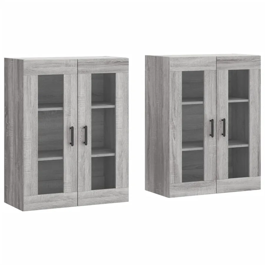 Armoires murales 2 pcs sonoma gris bois d'ingénierie - 2