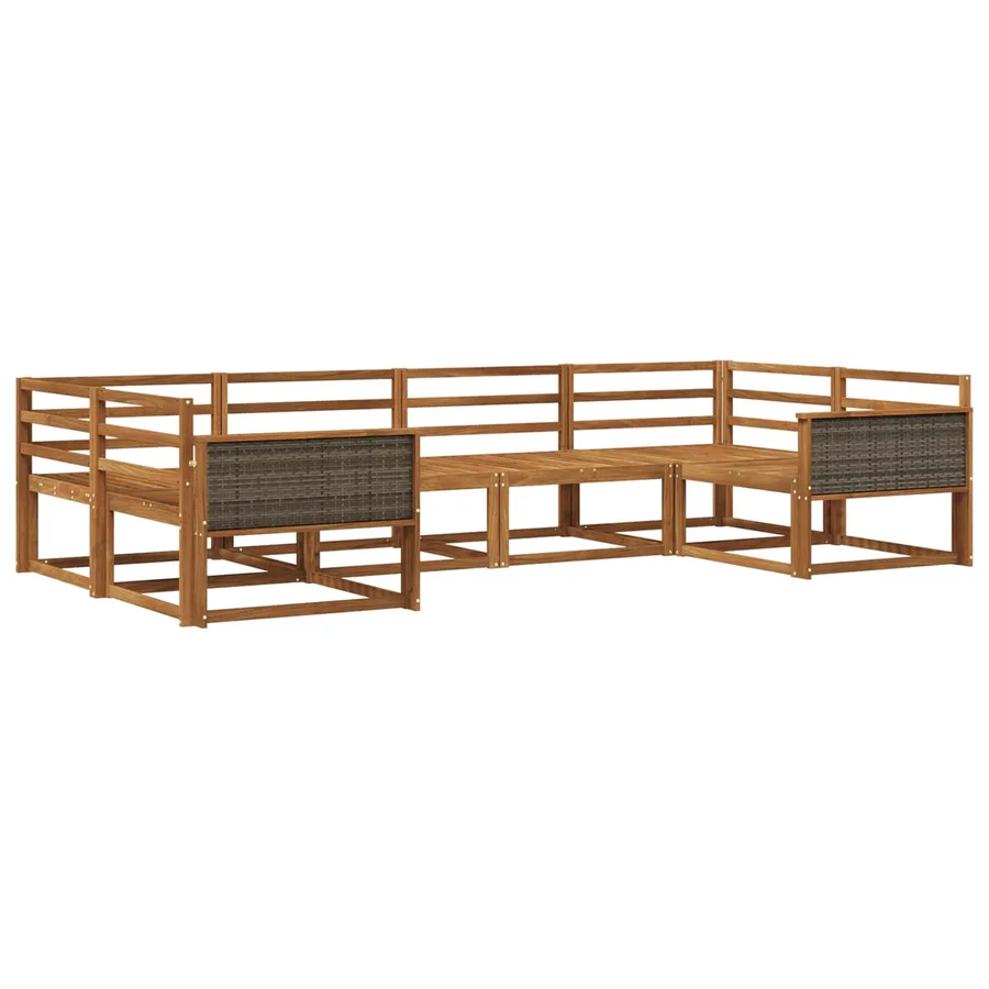Ensemble de canapés d'extérieur 6 pcs Naturel - 2