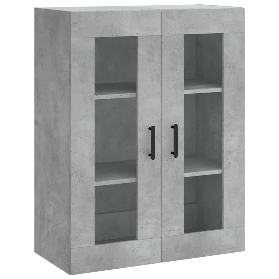 Buffet haut Gris béton 69,5x34x180 cm Bois d'ingénierie - 5