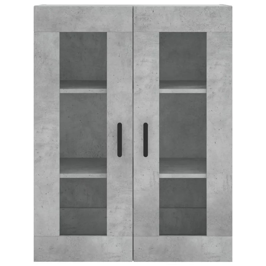 Buffet haut Gris béton 69,5x34x180 cm Bois d'ingénierie - 6