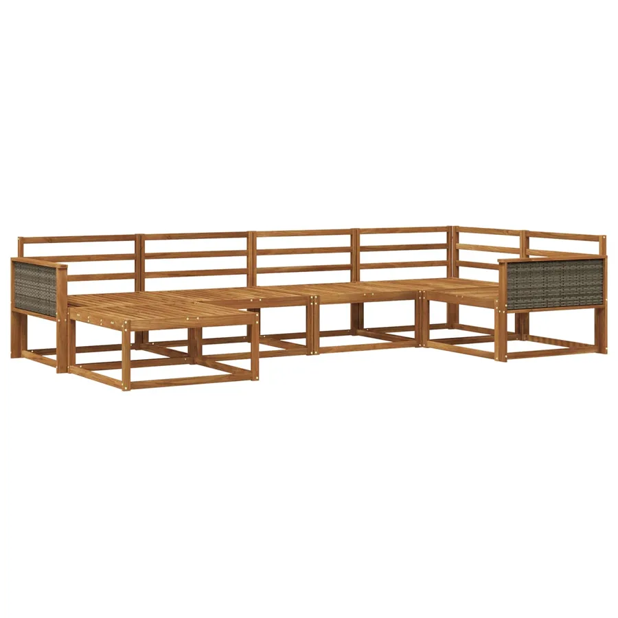 Ensemble de canapés d'extérieur 6 pcs Naturel - 2