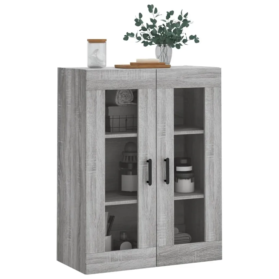 Armoire murale sonoma gris 69,5x34x90 cm - 4