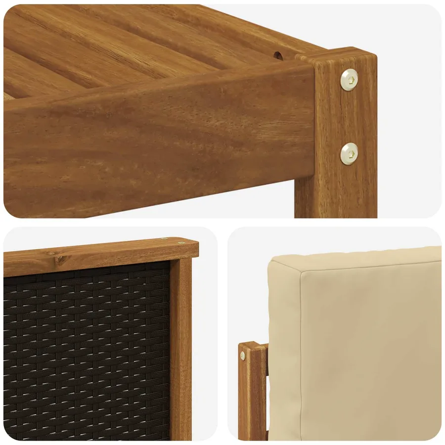 Ensembles de canapés Bois d'Acacia Massif - 5