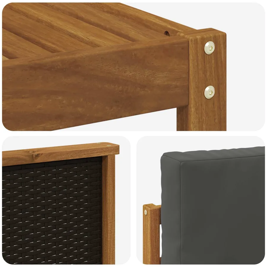 Ensemble de canapé d'angle 5 pcs Naturel et Anthracite - 6
