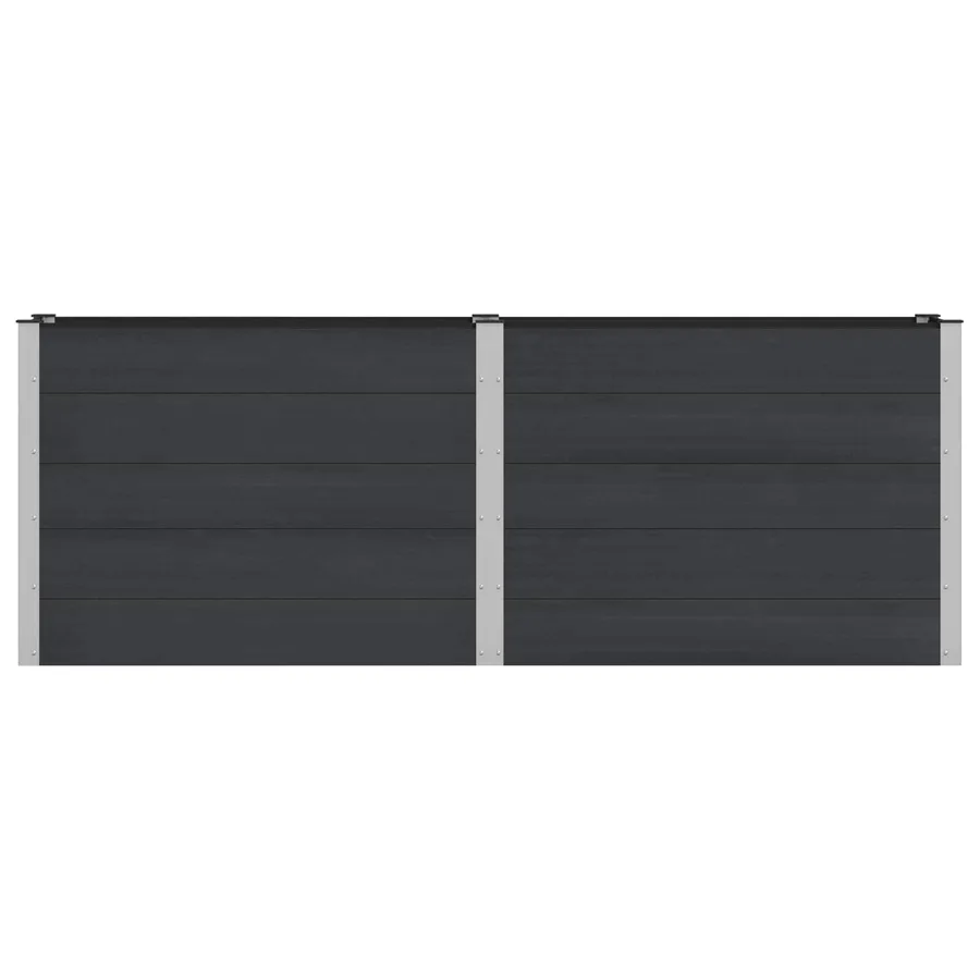 Jardinière surélevée Noir 250 x 50 x 91 cm - 3