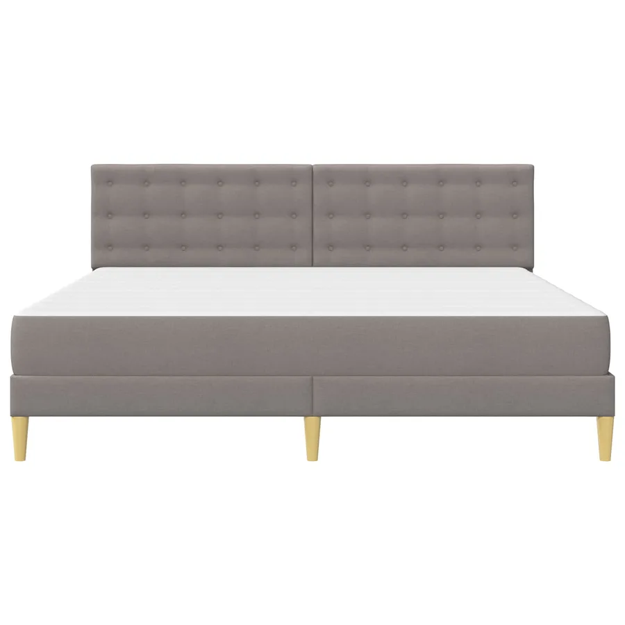 Cadre de lit avec matelas Taupe 180 x 200 cm Tissu - 6