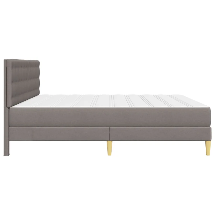 Cadre de lit avec matelas Taupe 180 x 200 cm Tissu - 7