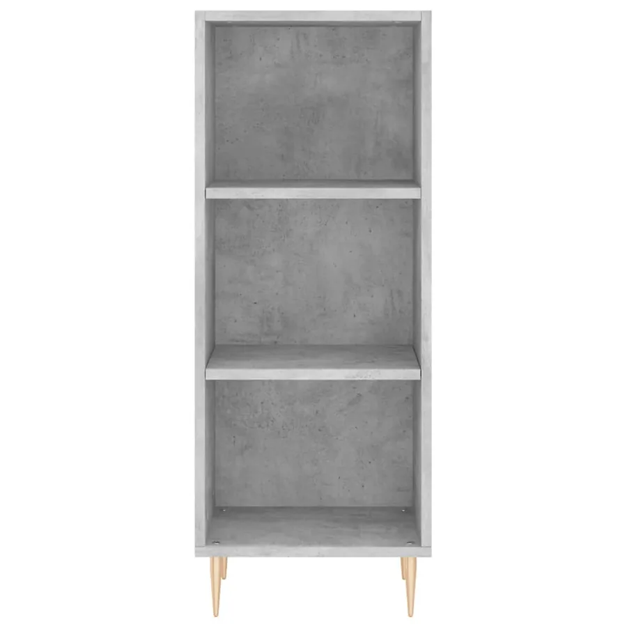 Buffet haut Gris béton 34,5x34x180 cm Bois d'ingénierie - 6