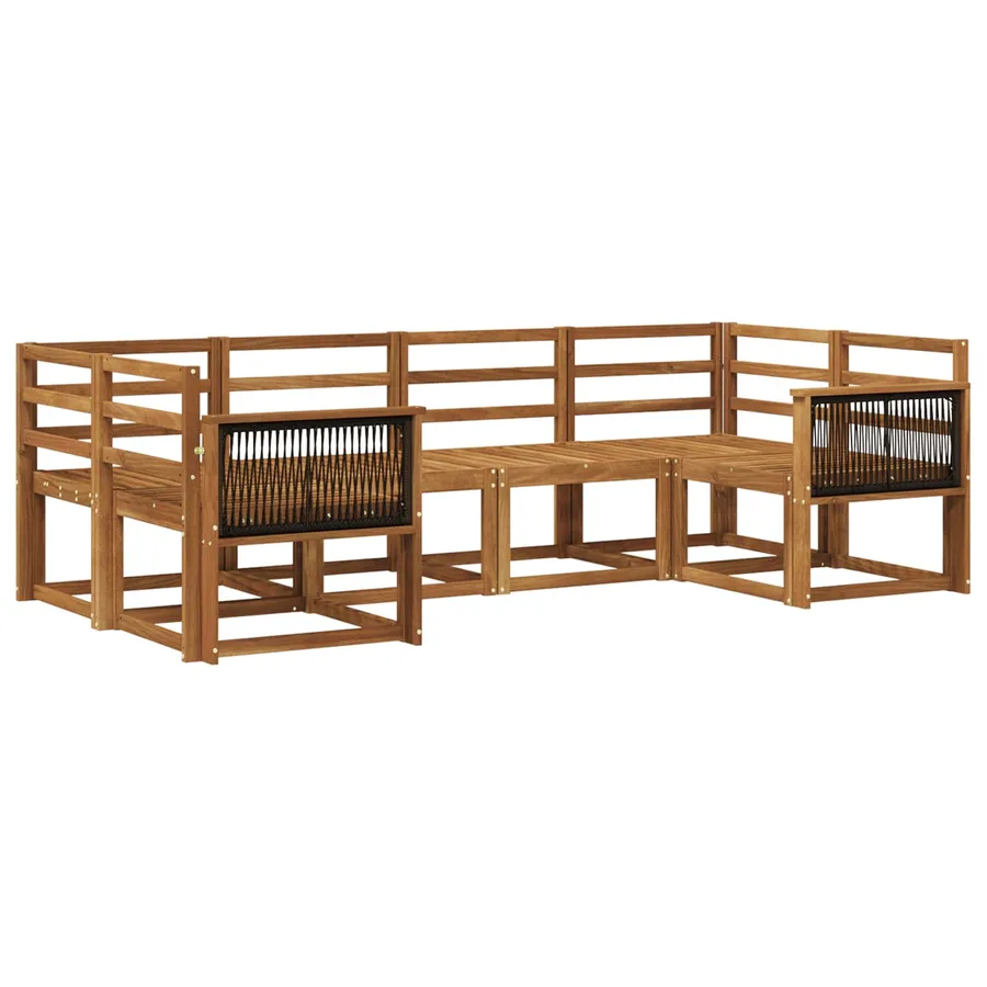 Ensemble de canapés d'extérieur 6 pcs Naturel - 2