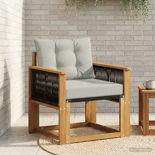 Sofa de milieu extérieur Bois d'Acacia Massif Naturel