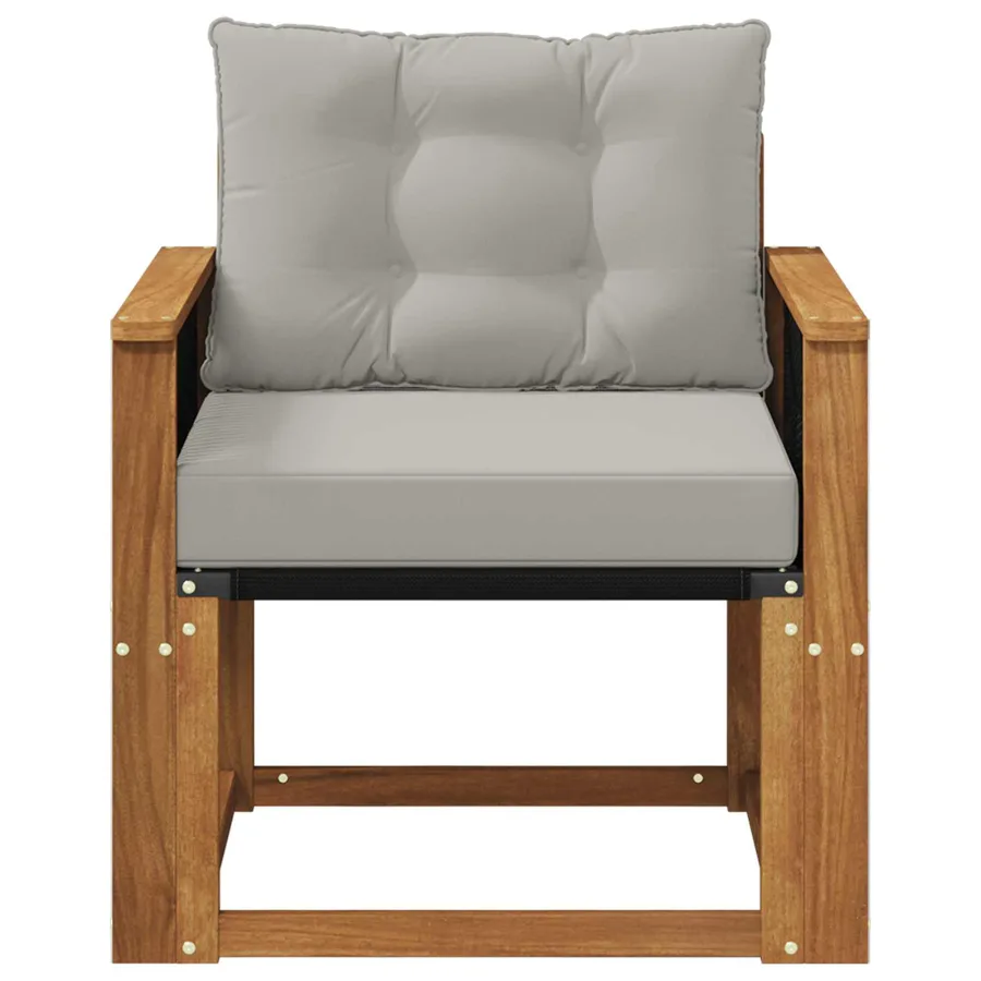 Sofa de milieu extérieur Bois d'Acacia Massif Naturel - 5