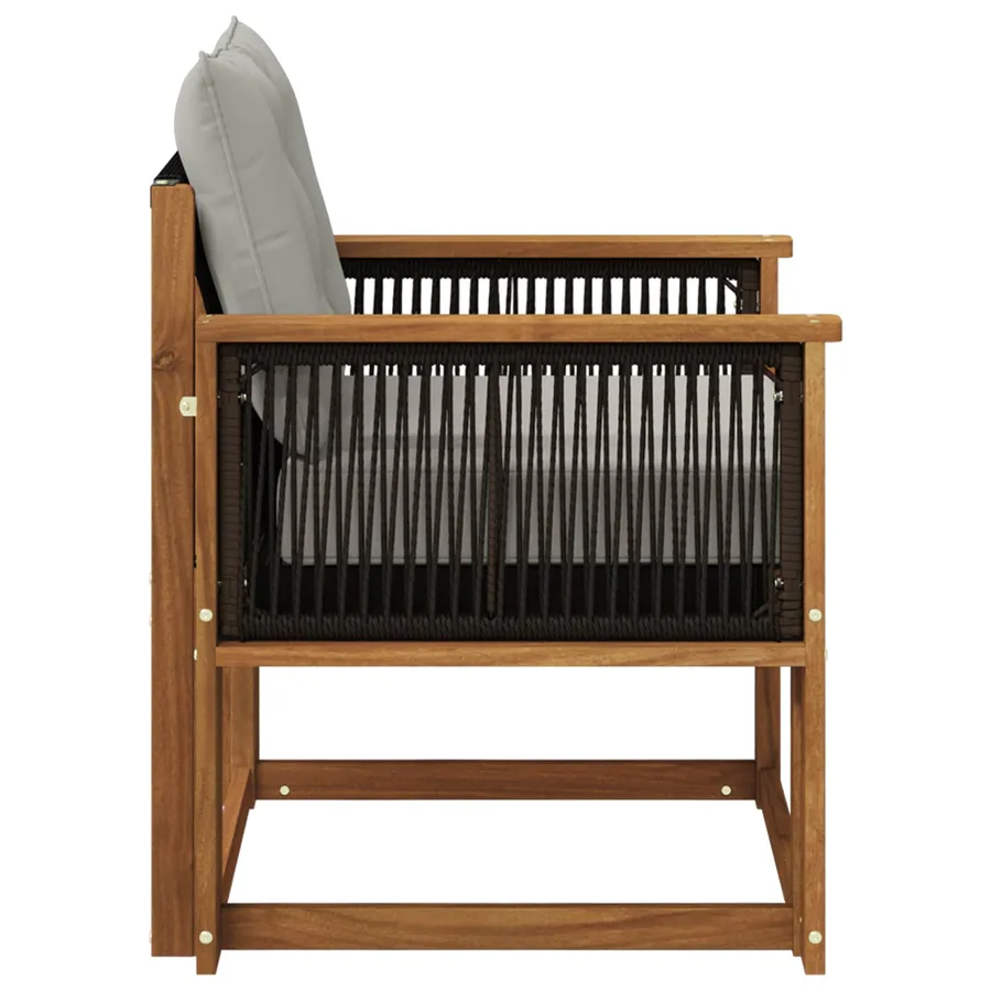 Sofa de milieu extérieur Bois d'Acacia Massif Naturel - 6