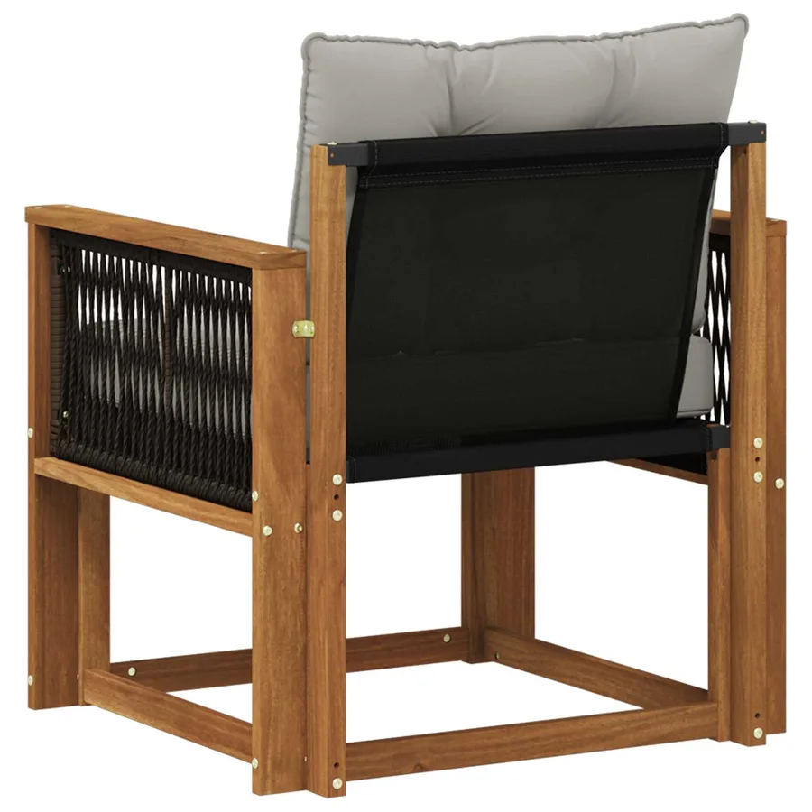 Sofa de milieu extérieur Bois d'Acacia Massif Naturel - 7