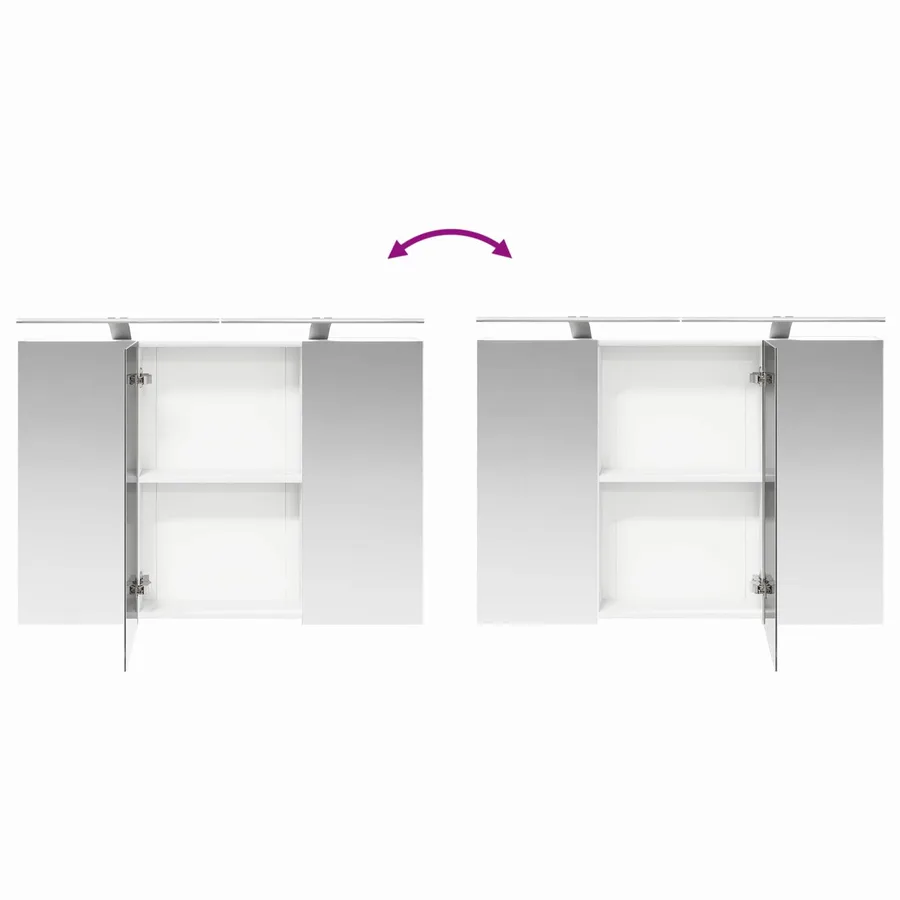 Ensemble d'armoire de salle de bain 4 pcs Blanc - 12