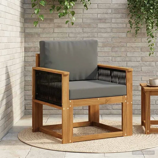 Sofa de milieu extérieur Bois d'Acacia Massif Naturel