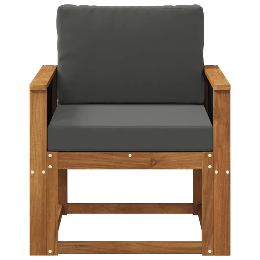 Sofa de milieu extérieur Bois d'Acacia Massif Naturel - 3