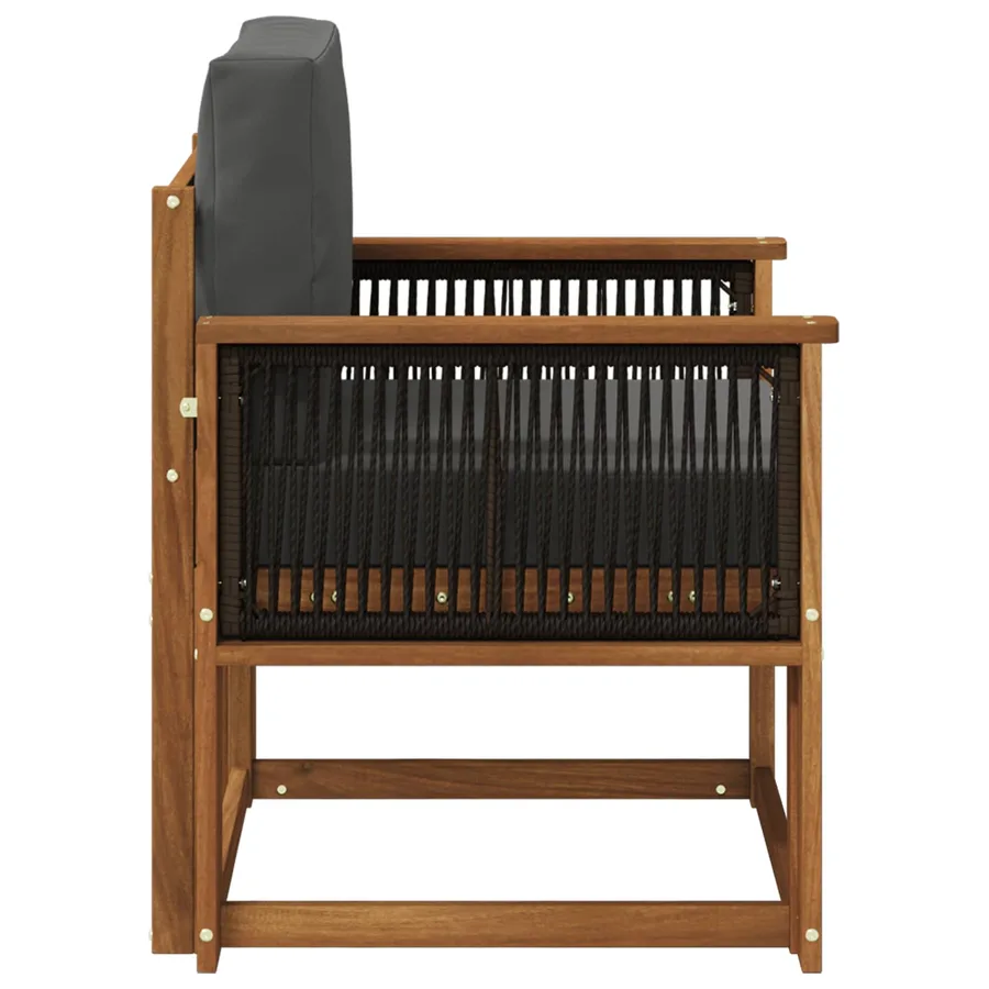 Sofa de milieu extérieur Bois d'Acacia Massif Naturel - 4