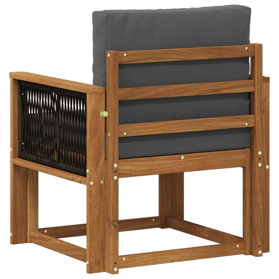 Sofa de milieu extérieur Bois d'Acacia Massif Naturel - 5