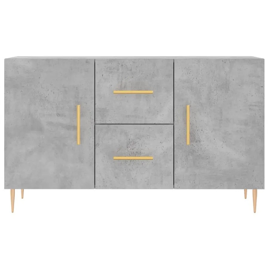 Buffet gris béton 100x36x60 cm bois d'ingénierie - 6