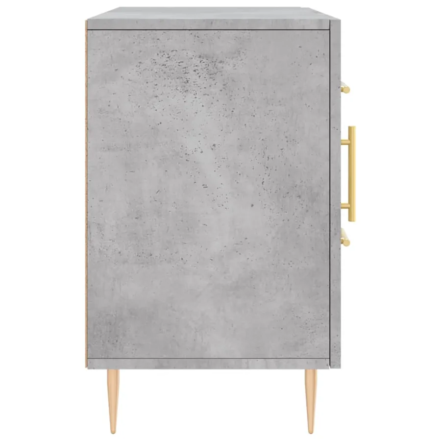 Buffet gris béton 100x36x60 cm bois d'ingénierie - 7