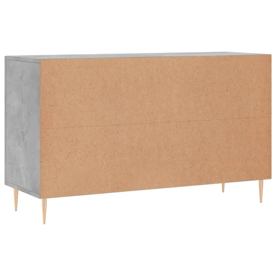 Buffet gris béton 100x36x60 cm bois d'ingénierie - 8