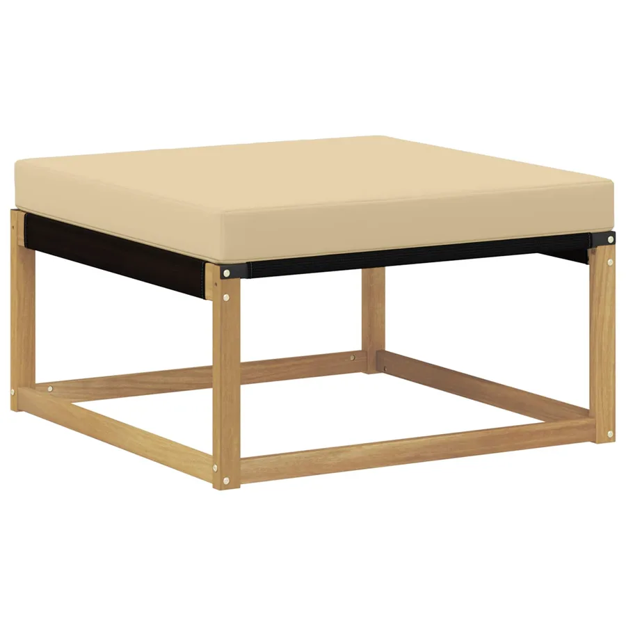 Ensemble de canapés d'extérieur 5 pcs Blanc et Beige - 6