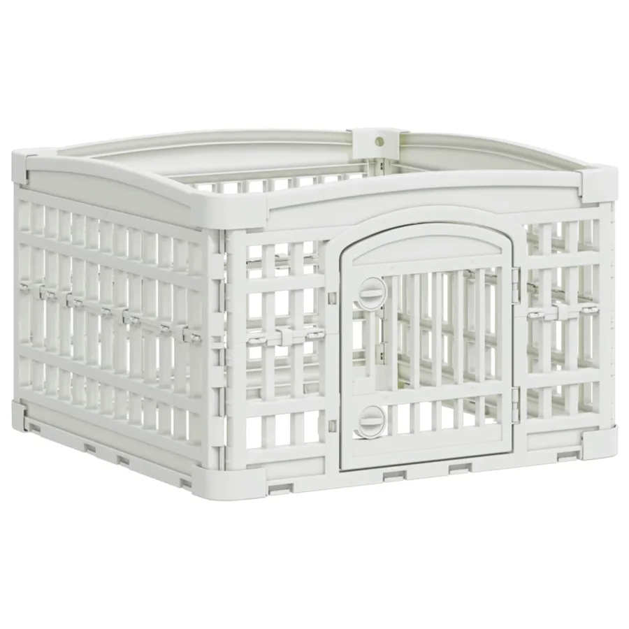 Parc pour chien à 4 panneaux 60 x 60 x 38 cm Plastique Blanc - 2