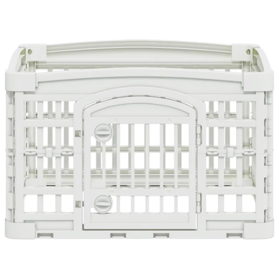 Parc pour chien à 4 panneaux 60 x 60 x 38 cm Plastique Blanc - 5