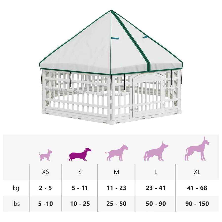 Parc de Jeu pour Chiens à 6 Panneaux 177,5 x 154,5 x 112 cm - 10
