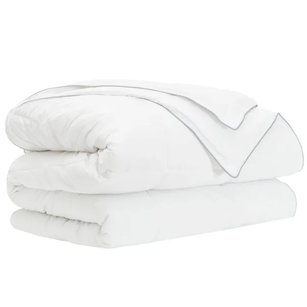 Duvet complet toute l'année Blanc 200 x 200 cm Fibre de bambou
