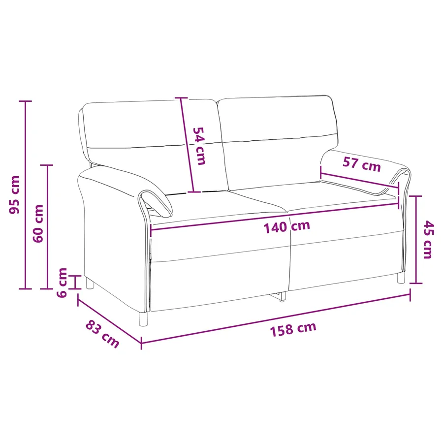 Canapé 100% polyester, cadre en métal, MDF, Contreplaqué - 8