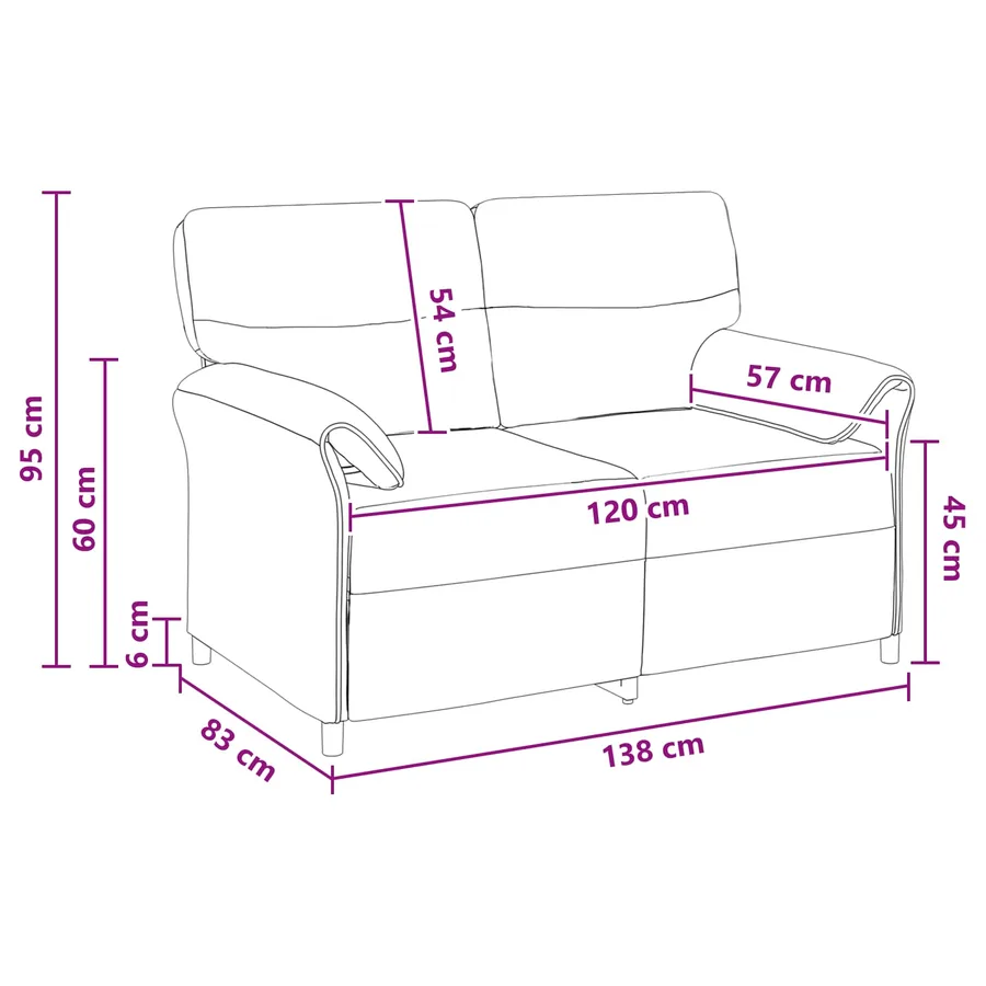 Canapé 100% polyester, cadre en métal, MDF, Contreplaqué - 8