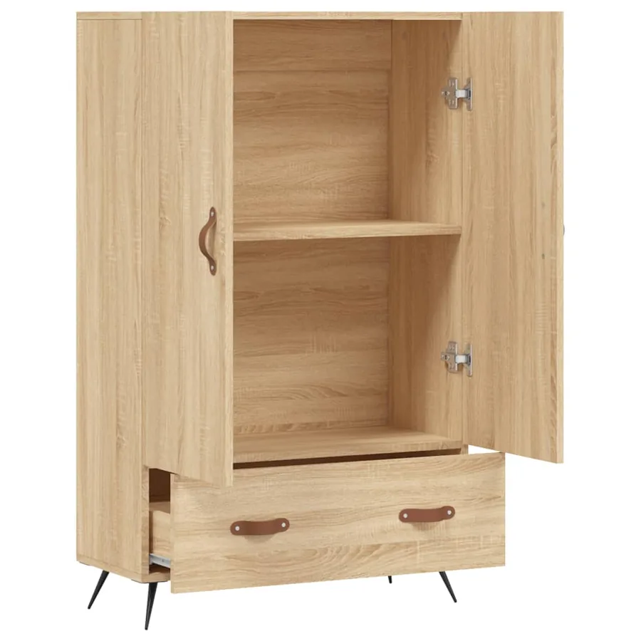 Buffet haut chêne sonoma 69,5x31x115 cm bois d'ingénierie - 5