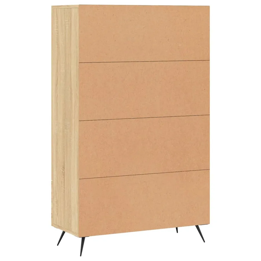 Buffet haut chêne sonoma 69,5x31x115 cm bois d'ingénierie - 8