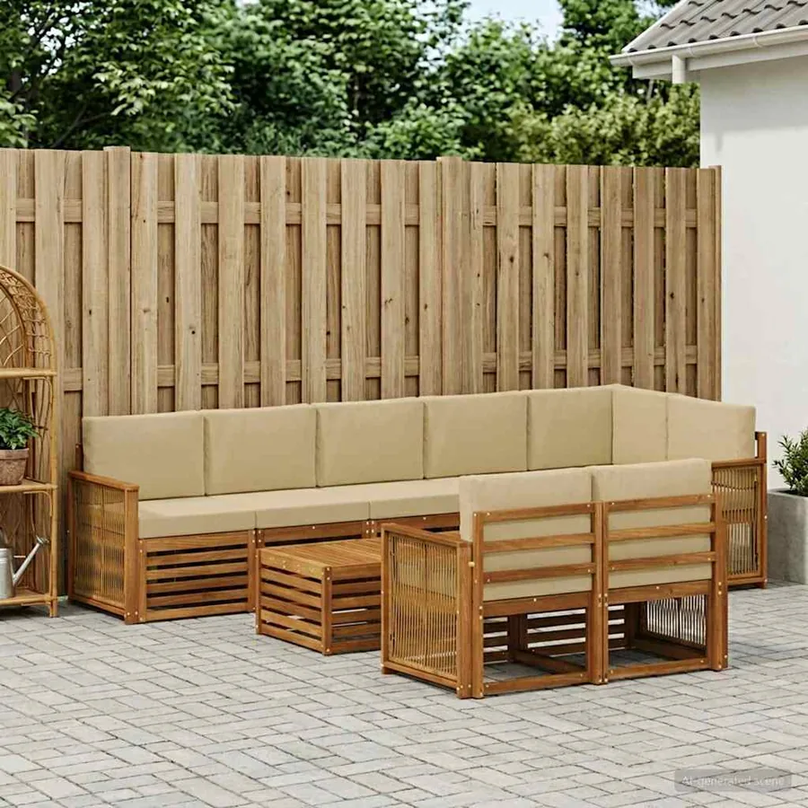 Ensembles de canapés Bois d'Acacia Massif