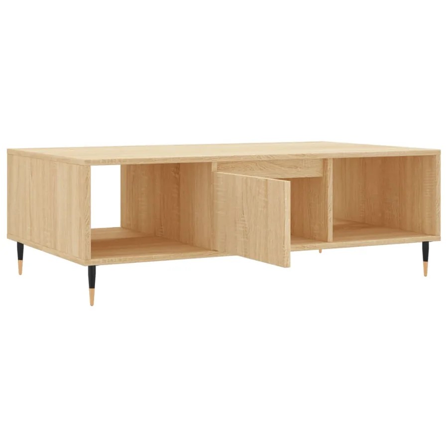 Table basse chêne sonoma 104x60x35 cm bois d'ingénierie - 6