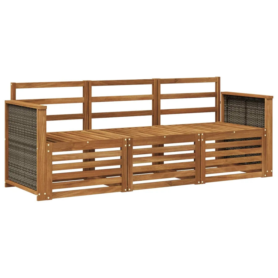 Ensembles de canapés 3 pcs Bois d'Acacia Massif - 2