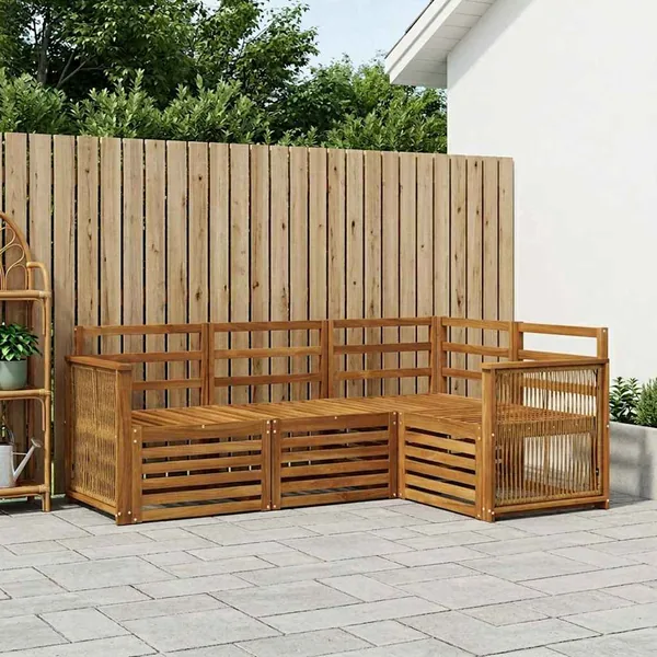 Ensembles de canapés 4 pcs Bois d'Acacia Massif