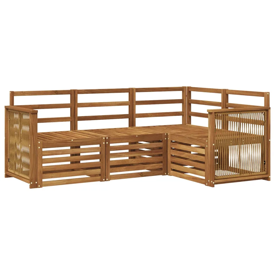 Ensembles de canapés 4 pcs Bois d'Acacia Massif - 2