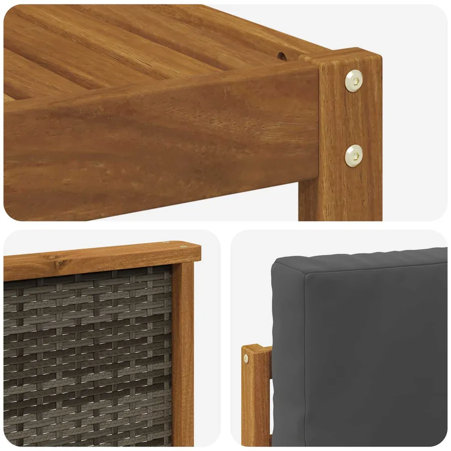 Ensemble de canapé d'angle 5 pcs Naturel et Anthracite - 6