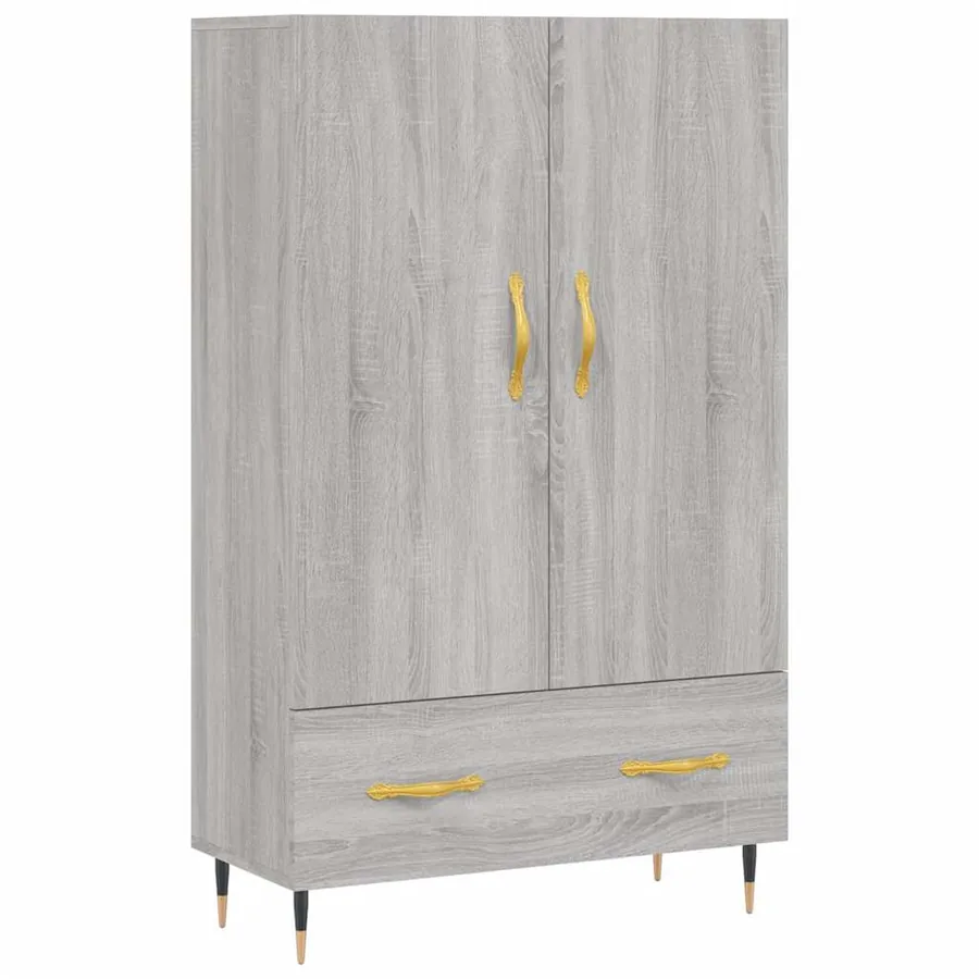 Buffet haut sonoma gris 69,5x31x115 cm bois d'ingénierie - 2