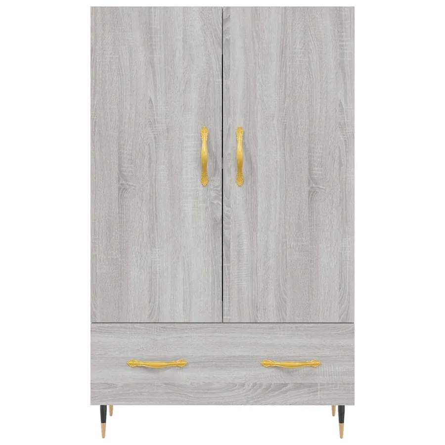Buffet haut sonoma gris 69,5x31x115 cm bois d'ingénierie - 6