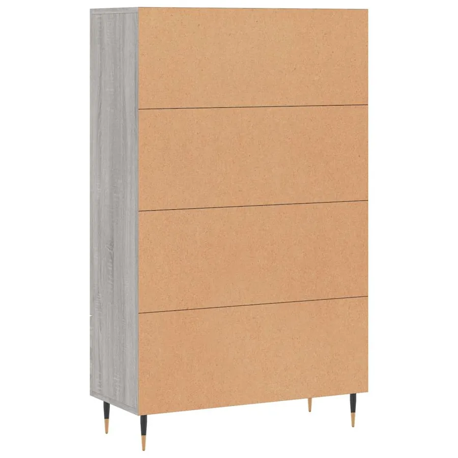 Buffet haut sonoma gris 69,5x31x115 cm bois d'ingénierie - 8
