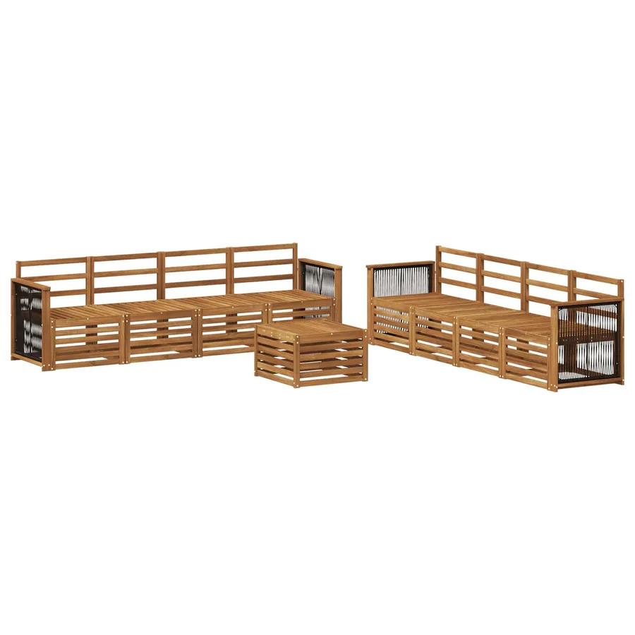Ensembles de canapés 9 pcs Bois d'Acacia Massif - 2