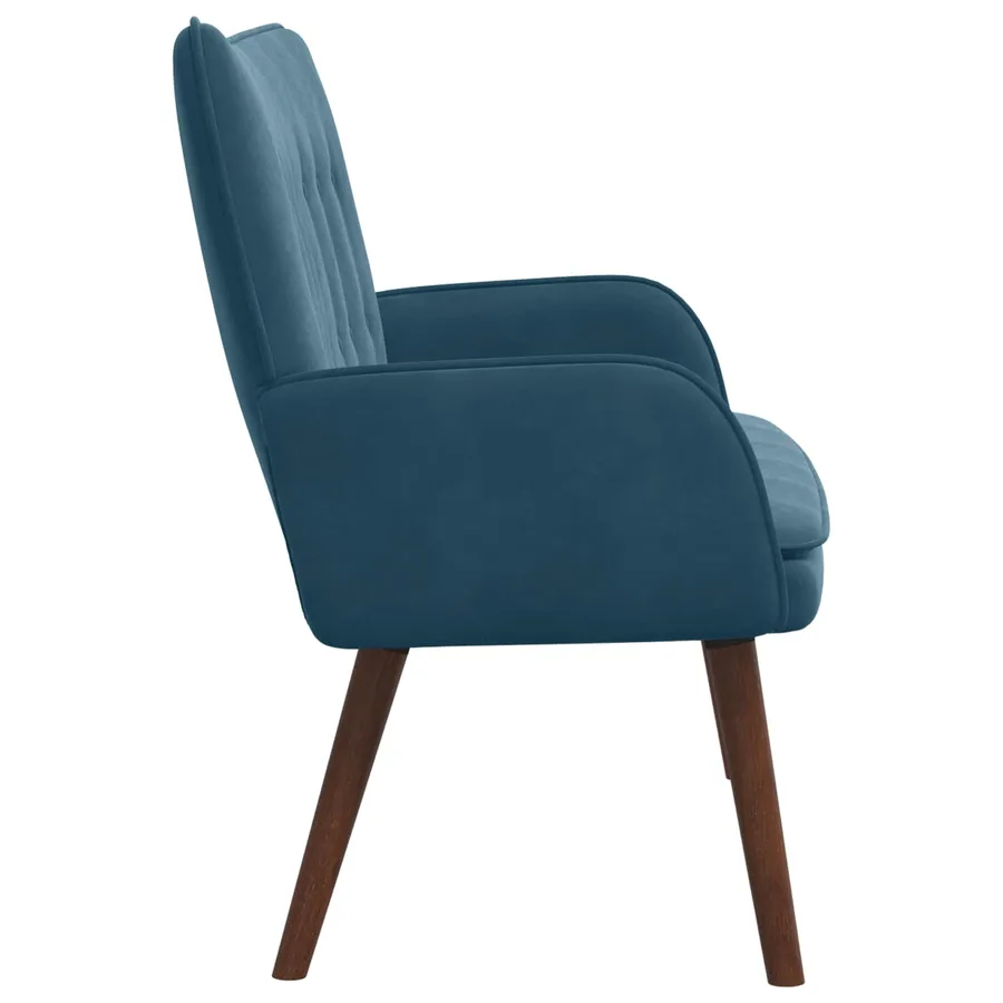 Sofa 2 places Bleu 115 x 61 x 87 cm Velours - 5