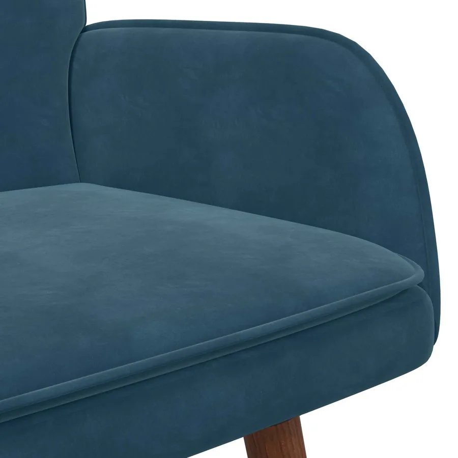 Sofa 2 places Bleu 115 x 61 x 87 cm Velours - 7