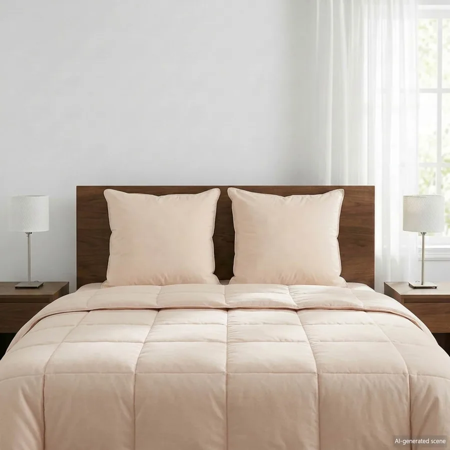 Oreiller 2 pcs Beige 50 x 50 cm Fibre de Kapok