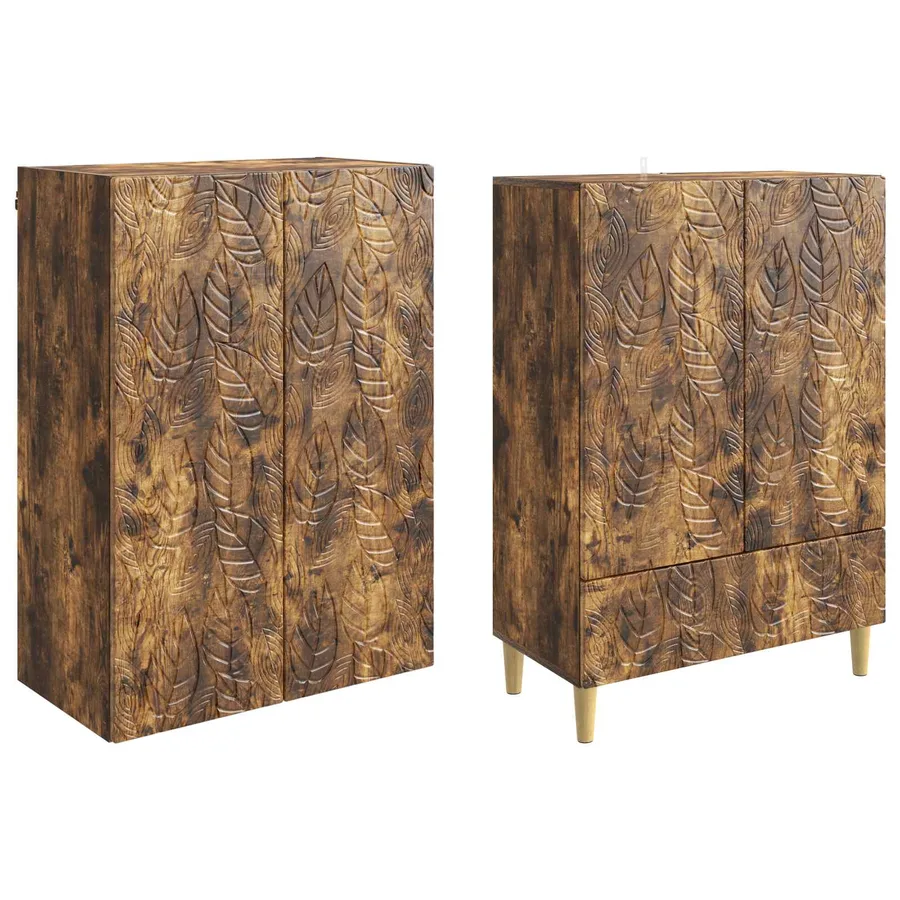 Ensemble de Meubles 2 pcs Chêne fumé Bois d'ingénierie - 4