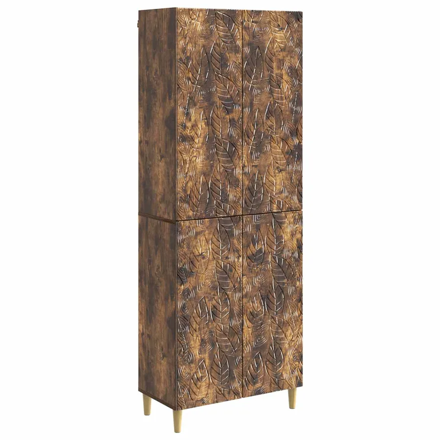 Ensemble de Meubles 2 pcs Chêne fumé Bois d'ingénierie - 2
